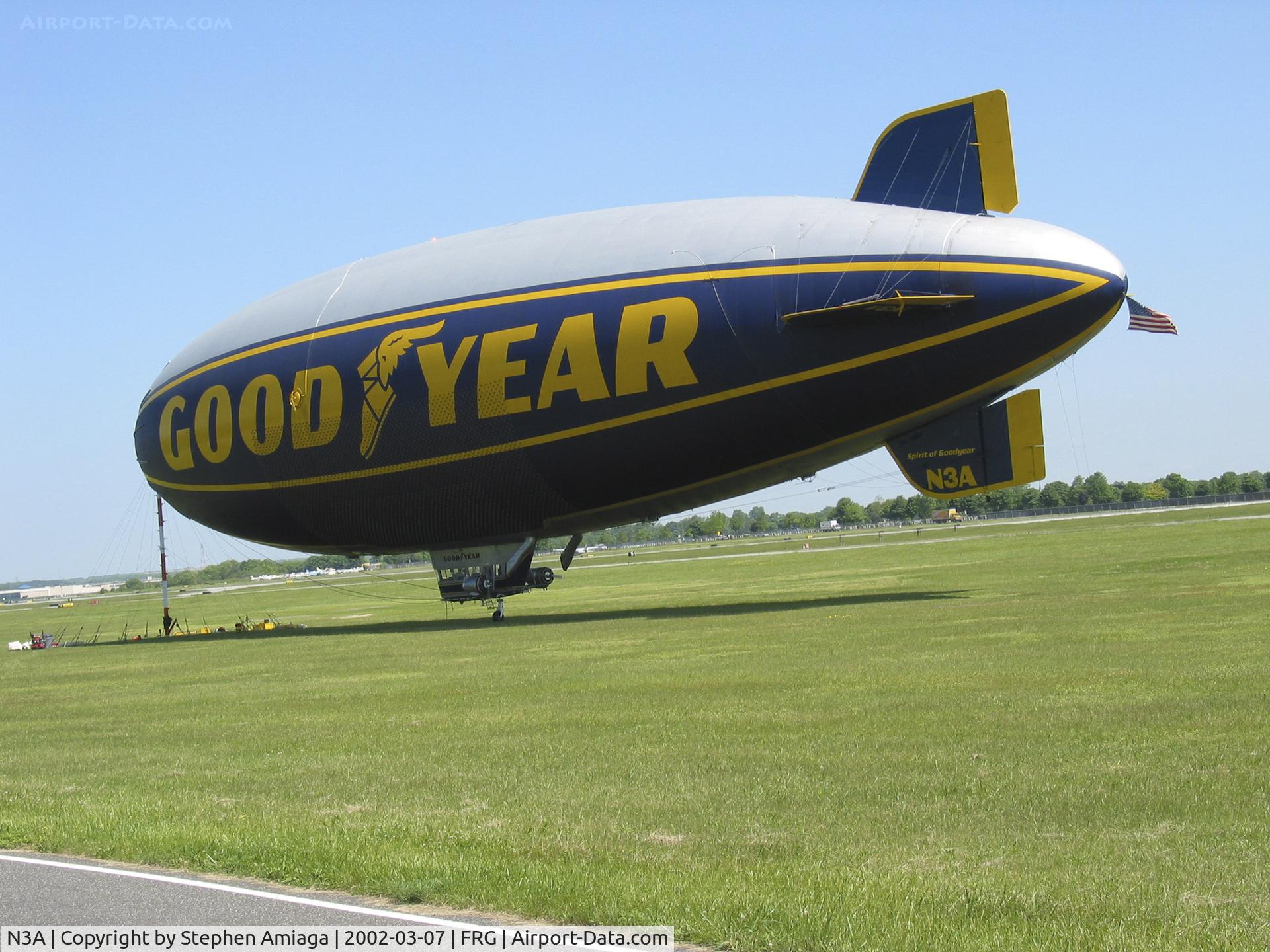 N3A, 1976 Goodyear GZ-20A C/N 4118, This Goodyear Blimp is a regular at Republic.