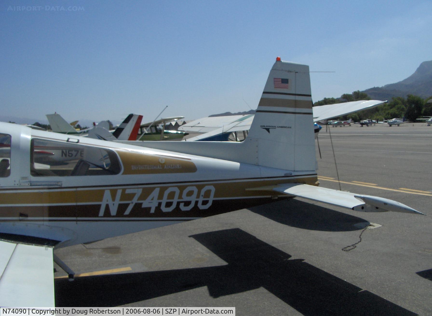 N74090, 1975 Grumman American AA-5B Tiger C/N AA5B-0126, 1975 Grumman American AA-5B TIGER, Lycoming O&VO-360 180 Hp, 'Infinitesimal Airlines'