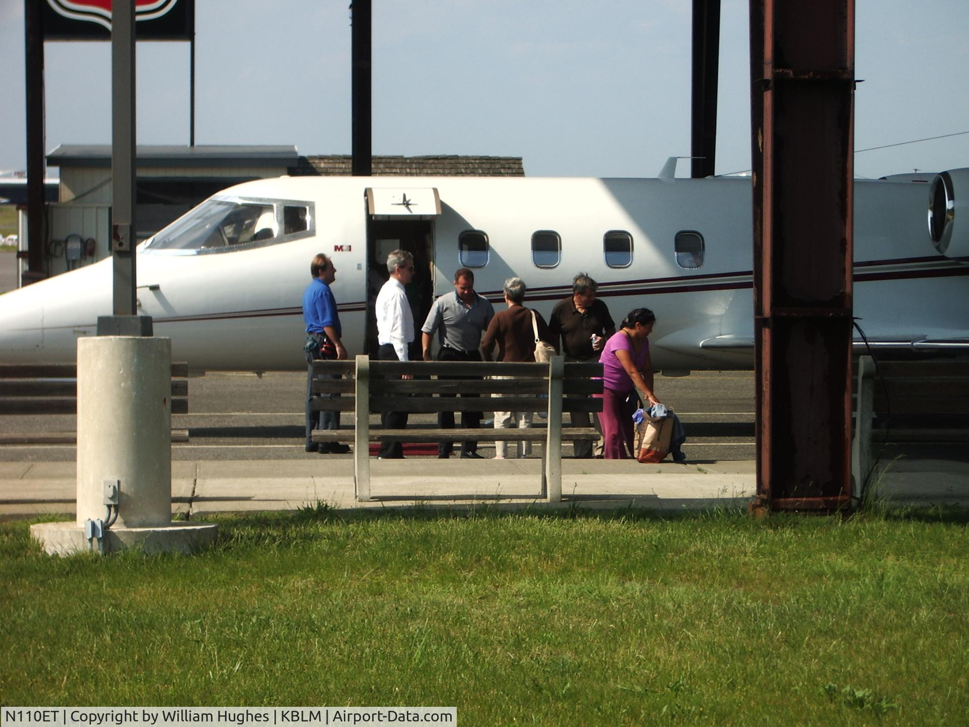 N110ET, 1982 Gates Learjet 55 C/N 023, just arrived from Boca with the nanny and all