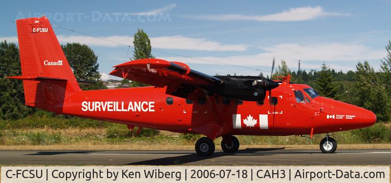 C-FCSU, 1973 De Havilland Canada DHC-6-300 Twin Otter C/N 352, A short pass-through on an otherwise quiet day at Courtenay Airpark, on Vancouver Island.