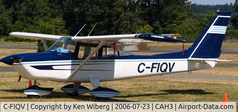 C-FIQV, 1968 Aero Commander 100-180 Lark Commander C/N 5006, Sitting in visitor parking for a short stay at Courtenay Airpark, on Vancouver Island.