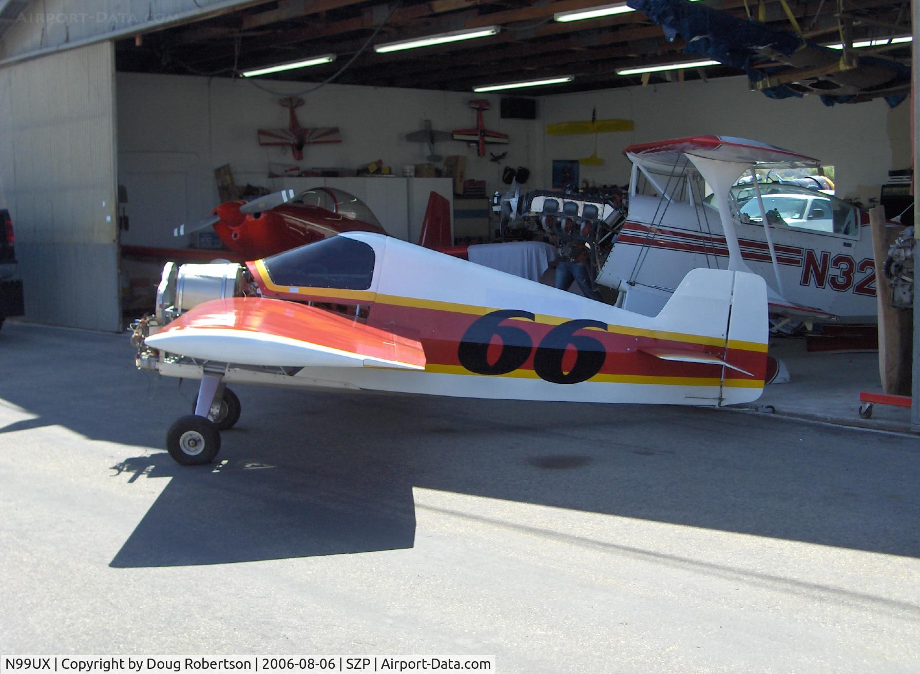 N99UX, 1996 Cassutt IIIM C/N WH-001, 1996 Harrop CASSUTT IIIM Formula 1 RACER, Continental O-200 engine removed