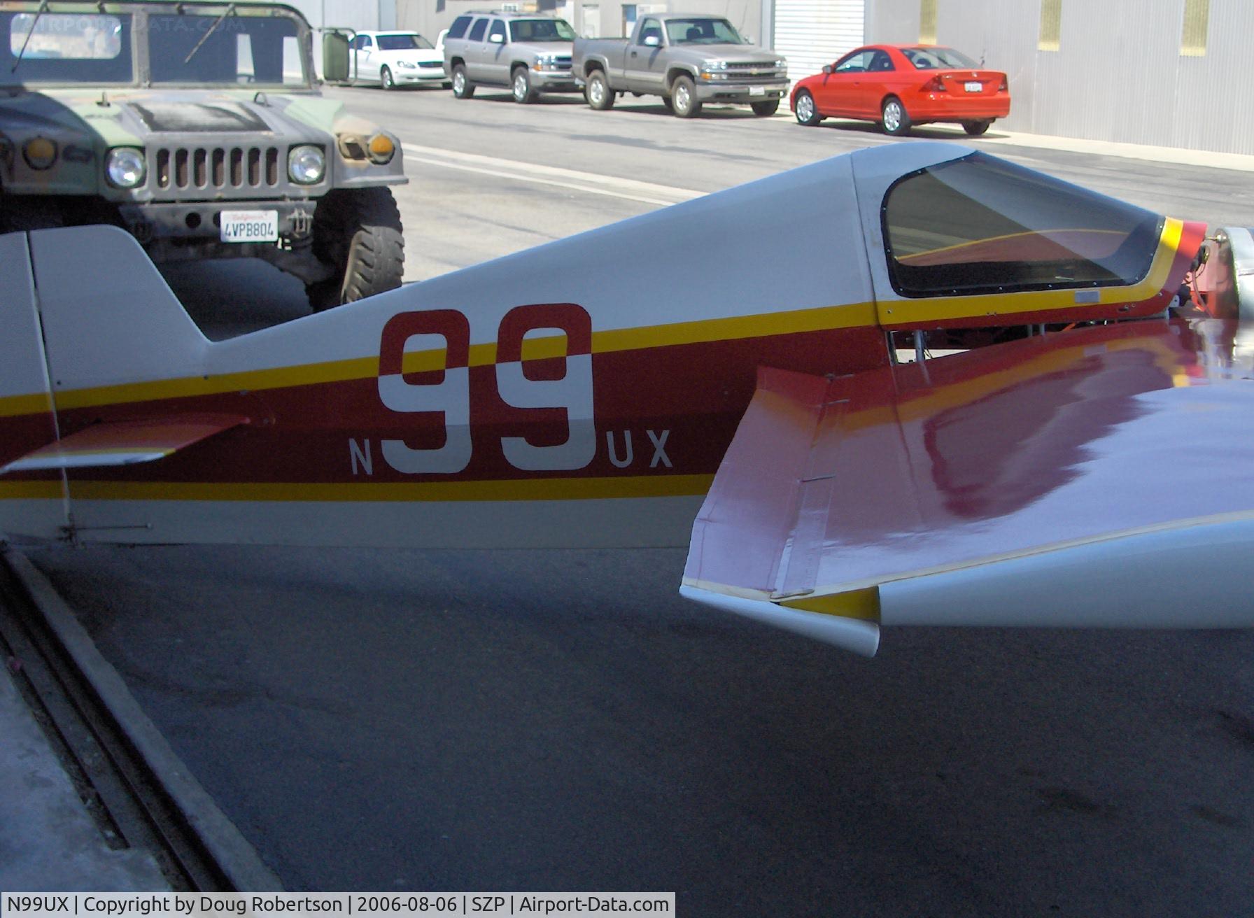 N99UX, 1996 Cassutt IIIM C/N WH-001, 1996 Harrop CASSUTT IIIM Formula 1 RACER, Continental O-200 engine removed