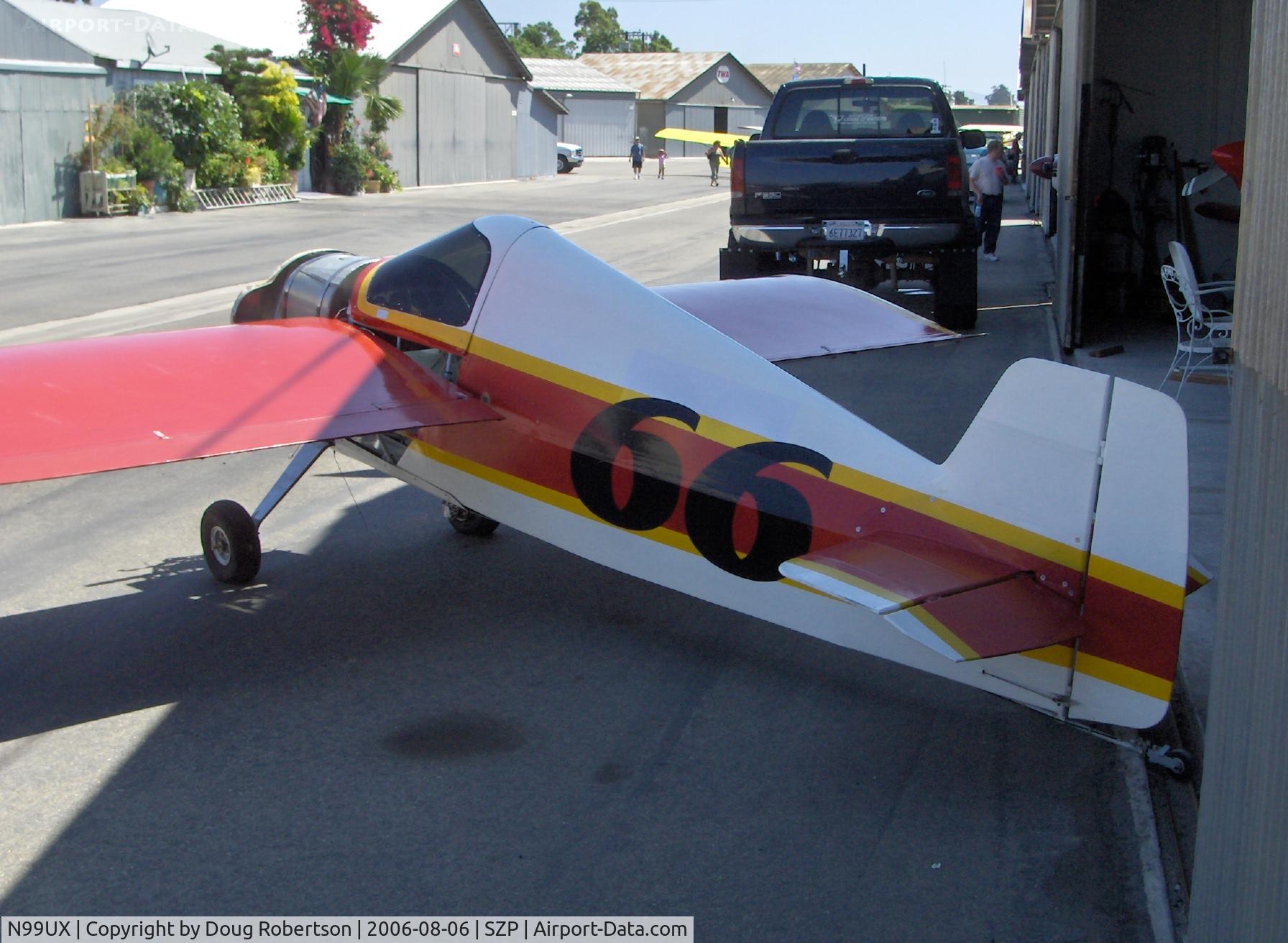 N99UX, 1996 Cassutt IIIM C/N WH-001, 1996 Harrop CASSUTT IIIM Formula 1 RACER, Continental O-200 engine removed
