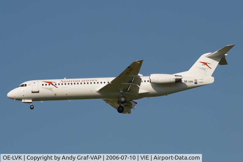 OE-LVK, 1992 Fokker 100 (F-28-0100) C/N 11397, On final RWY34.