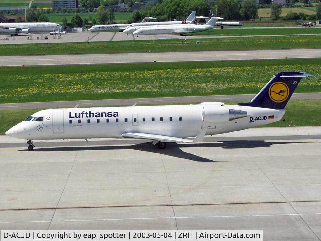 D-ACJD, 1996 Canadair CRJ-100LR (CL-600-2B19) C/N 7135, inbound from MUC