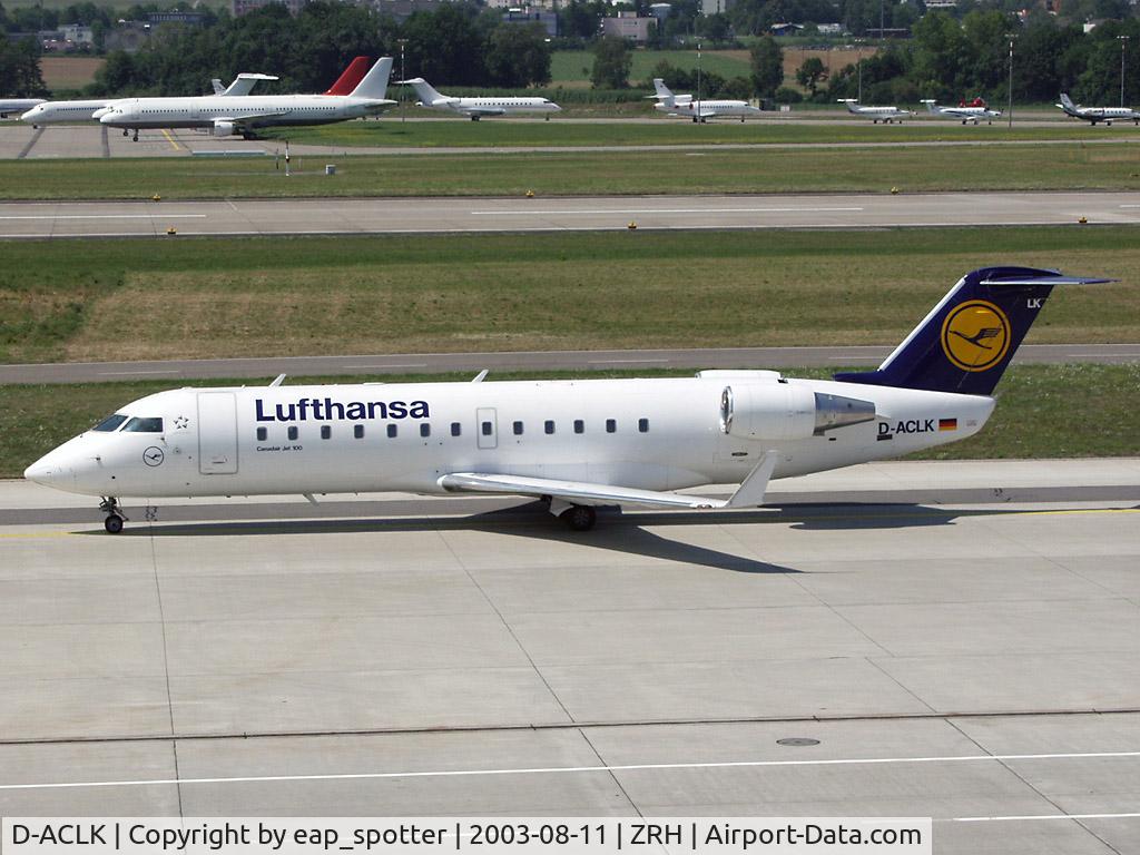 D-ACLK, 1993 Canadair CRJ-200LR (CL-600-2B19) C/N 7023, inbound from FRA