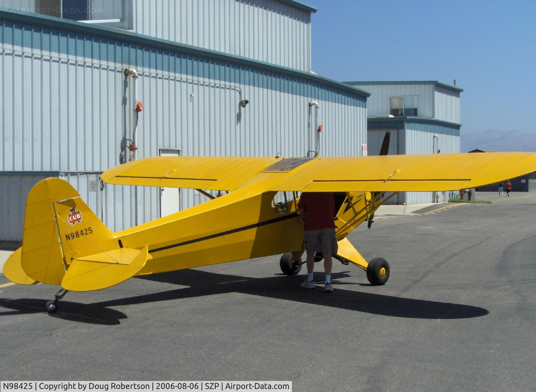 N98425, 1946 Piper J3C-65 Cub Cub C/N 18612, 1946 Piper J3-C-65 CUB, Continental C90 90 Hp upgrade, preflight