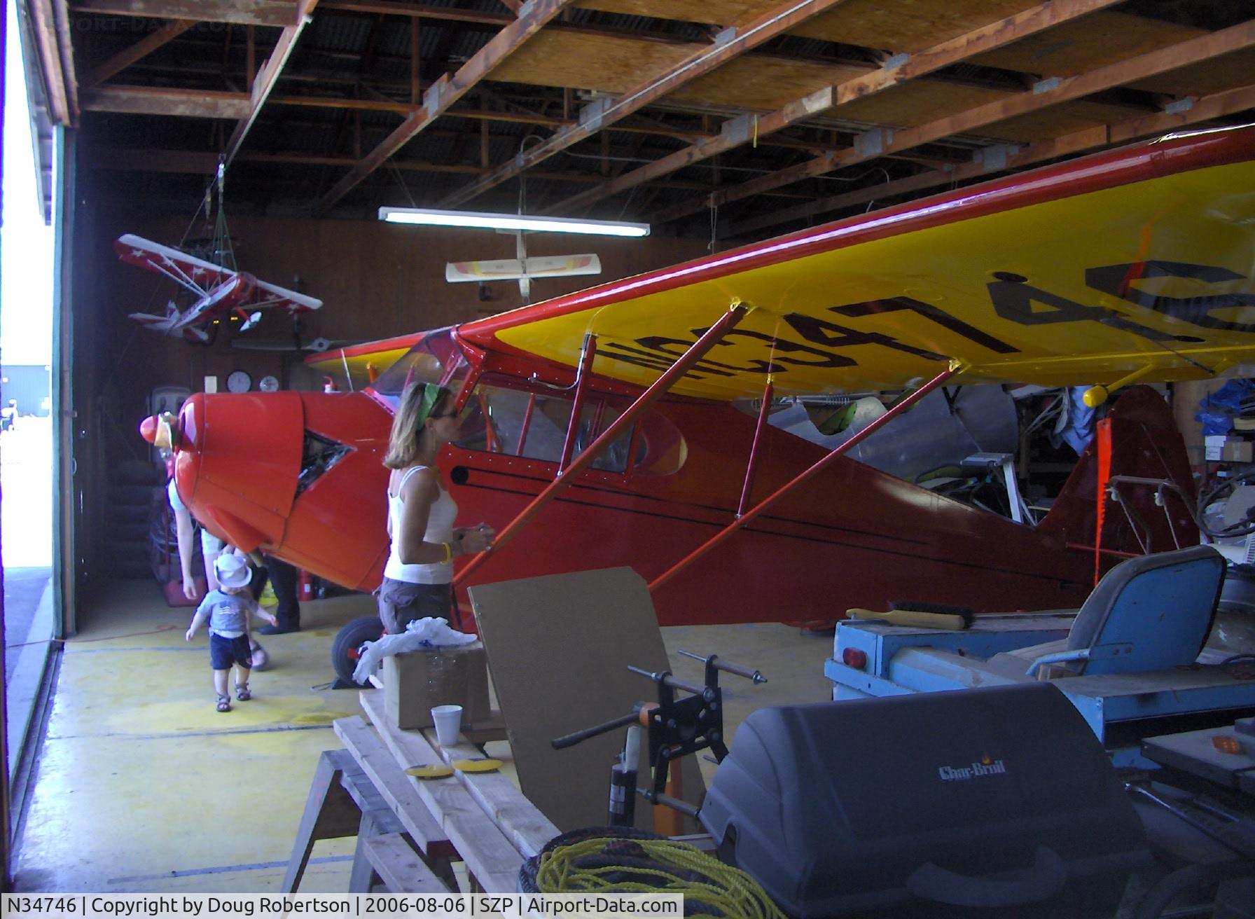 N34746, Porterfield FP-65 C/N 899, 1941 Porterfield FP-65 COLLEGIATE, Continental C75 75 Hp upgrade from original rare Franklin power, panel off from annual inspection