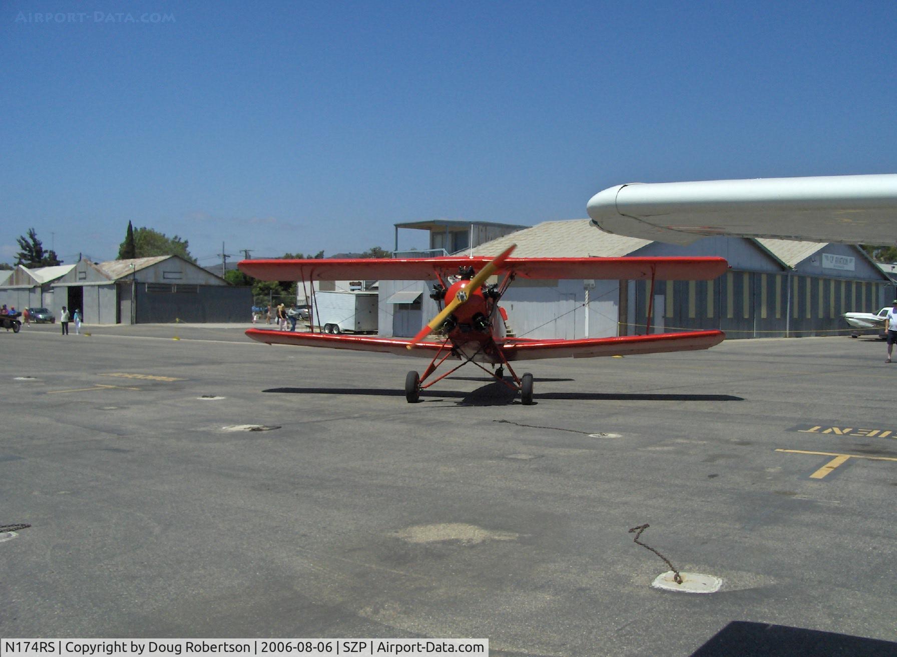 N174RS, 1936 Fleet 7B C/N 62, 1937 Fleet 7B, Kinner B5 125 Hp, taxi after landing Runway 22