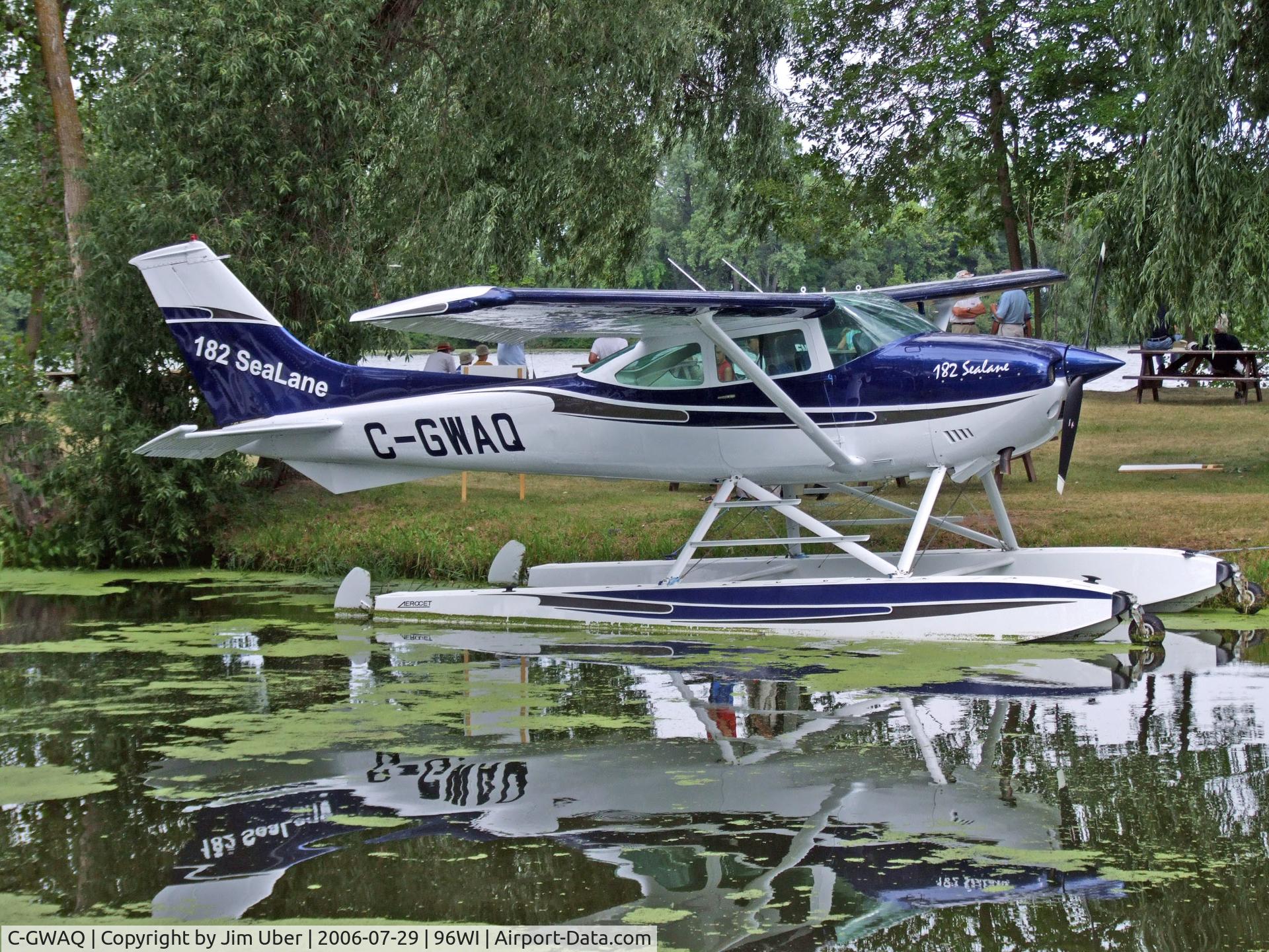 C-GWAQ, 1973 Cessna 182P Skylane C/N 18261984, C-182 on floats at the seaplane base