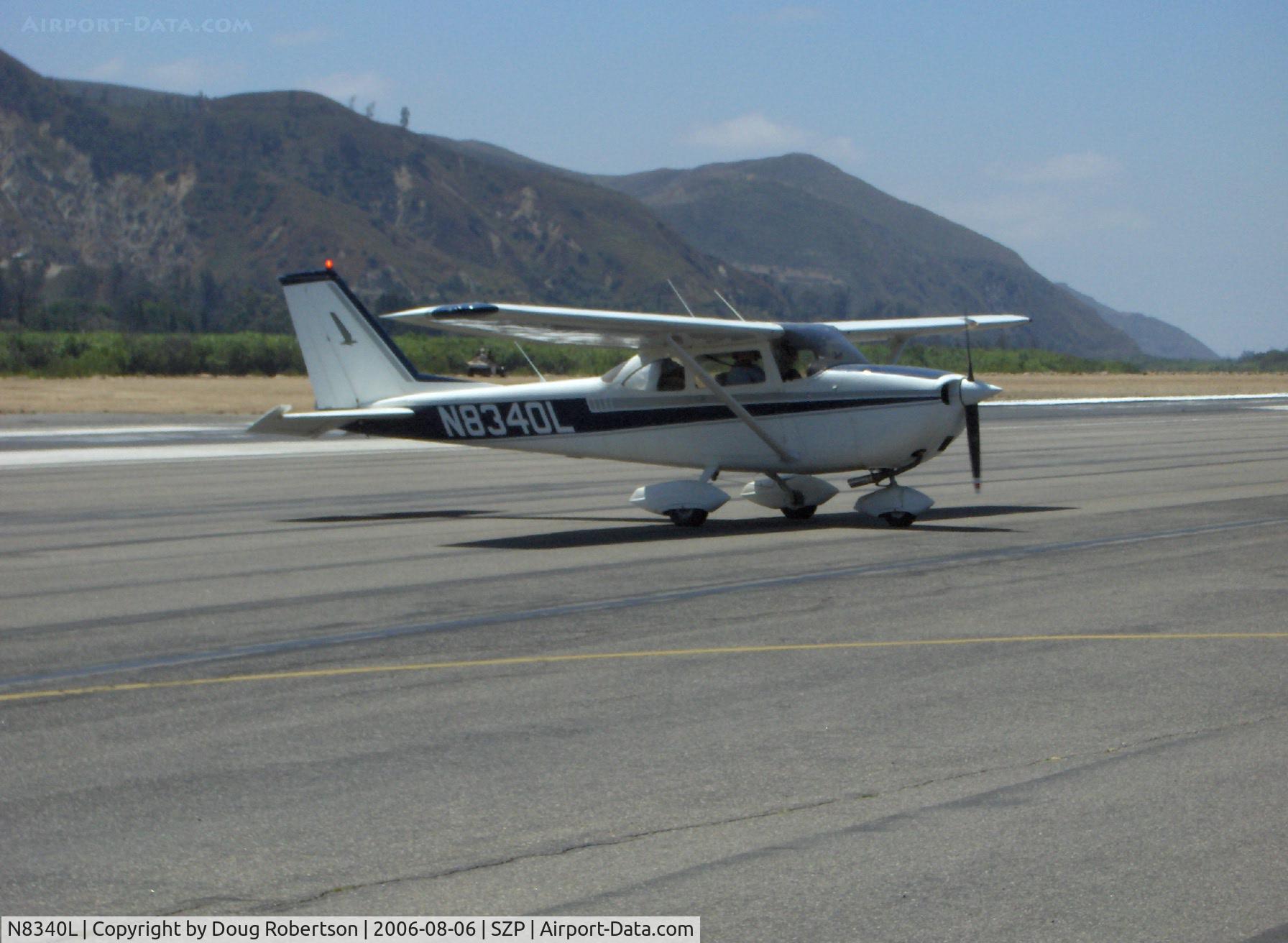 N8340L, 1968 Cessna 172I C/N 17256540, 1968 Cessna 172I, Lycoming O-320-E2D 150 Hp, taxi after landing Runway 22
