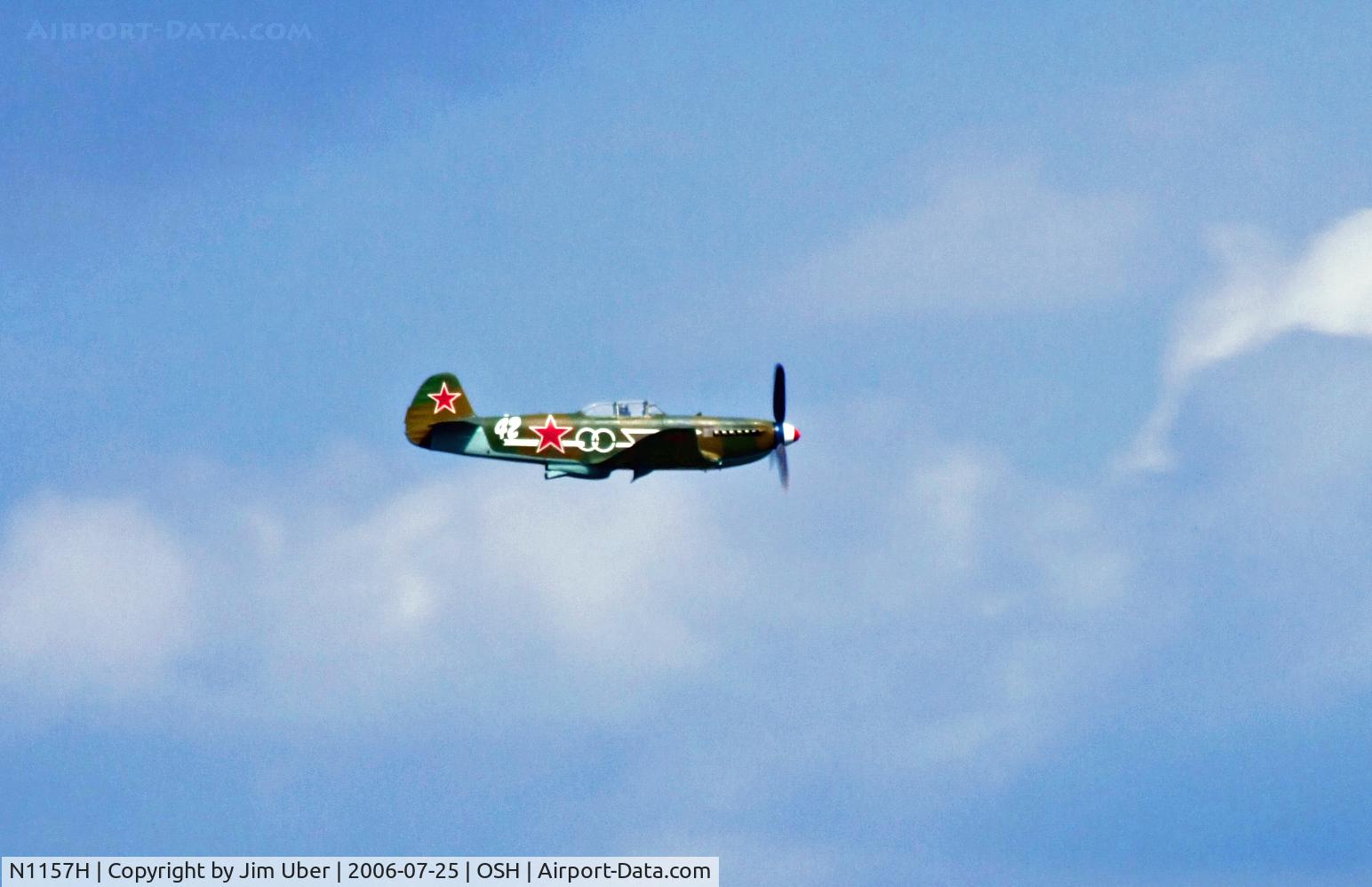 N1157H, 1994 Yakovlev Yak-9U-M C/N 0470402, Yak-9 makes a pass over Airventure