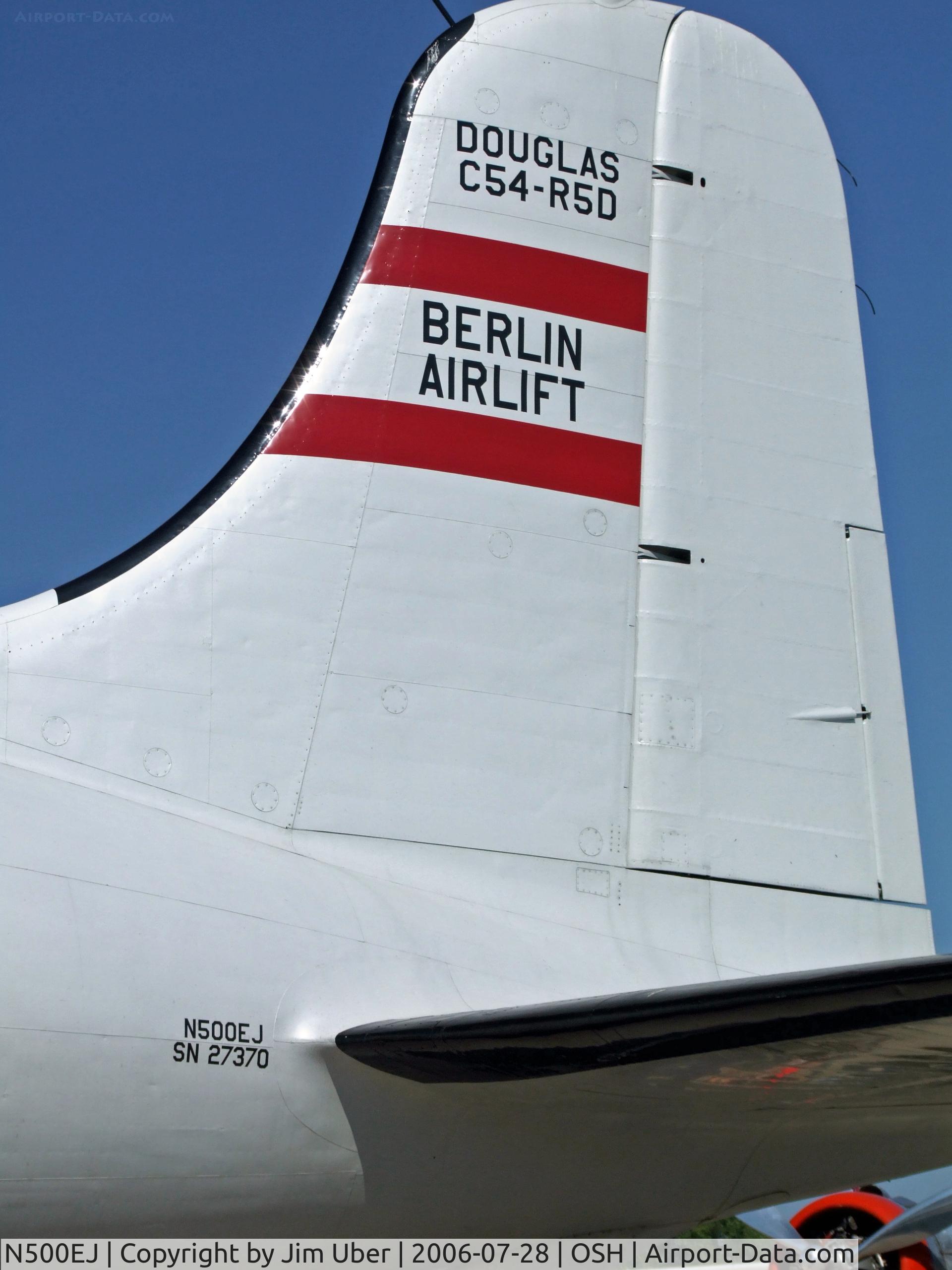N500EJ, 1945 Douglas C-54E Skymaster (DC-4A) C/N DO316, Better view of tail markings