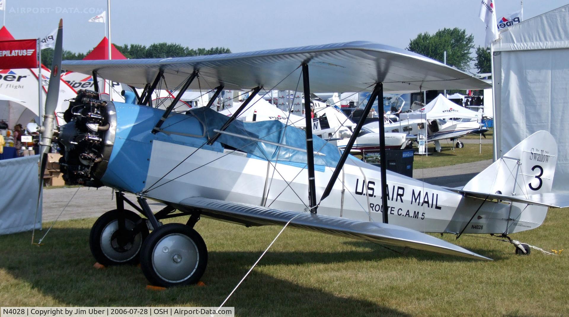 N4028, 1927 Swallow OX-5 Swallow C/N 899, Swallow on display at Airventure 2006
