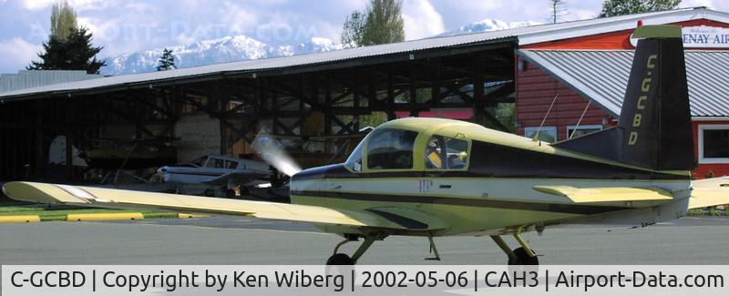 C-GCBD, 1972 American Aviation AA-5 Traveler C/N AA5-0108, On the apron for pre-flight run-up ..........