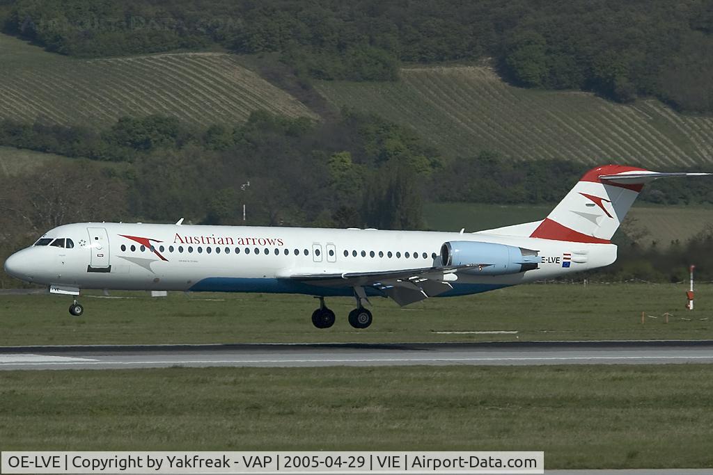 OE-LVE, 1994 Fokker 100 (F-28-0100) C/N 11499, Austrian Arrows Fokker 100