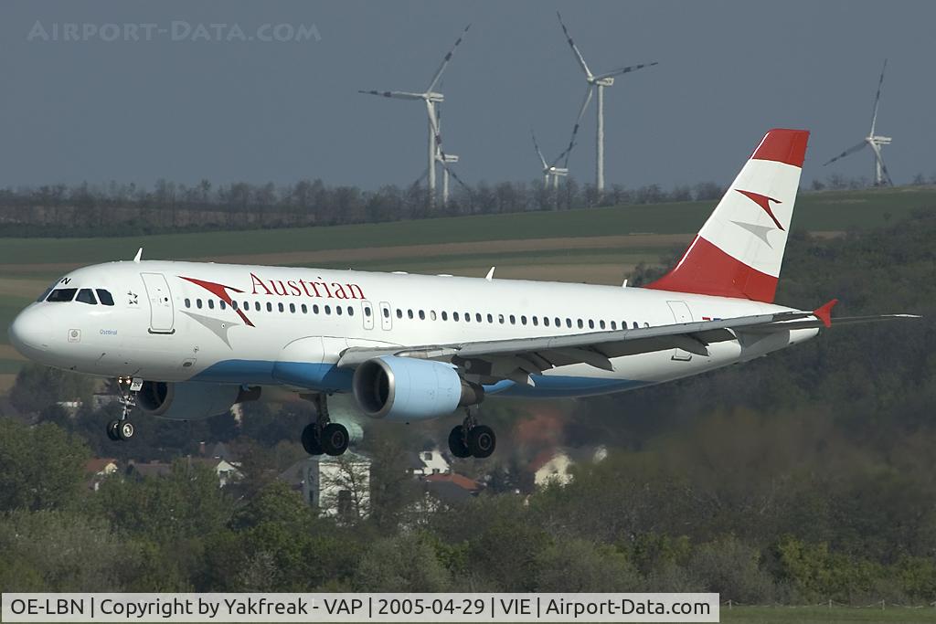 OE-LBN, 1997 Airbus A320-214 C/N 768, Austrian Airlines Airbus 320
