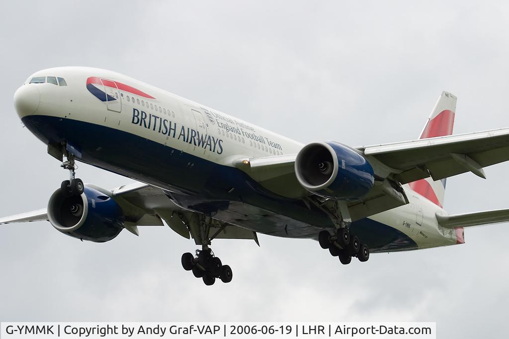 G-YMMK, 2000 Boeing 777-236 C/N 30312, On final RWY27L.