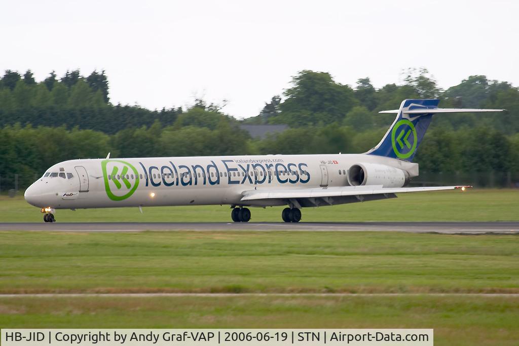 HB-JID, 1996 McDonnell Douglas MD-90-30 C/N 53460, Just landed in Stansted.