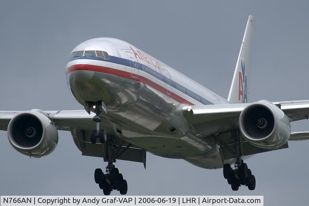 N766AN, 2003 Boeing 777-223/ER C/N 32880, On final RWY27L.