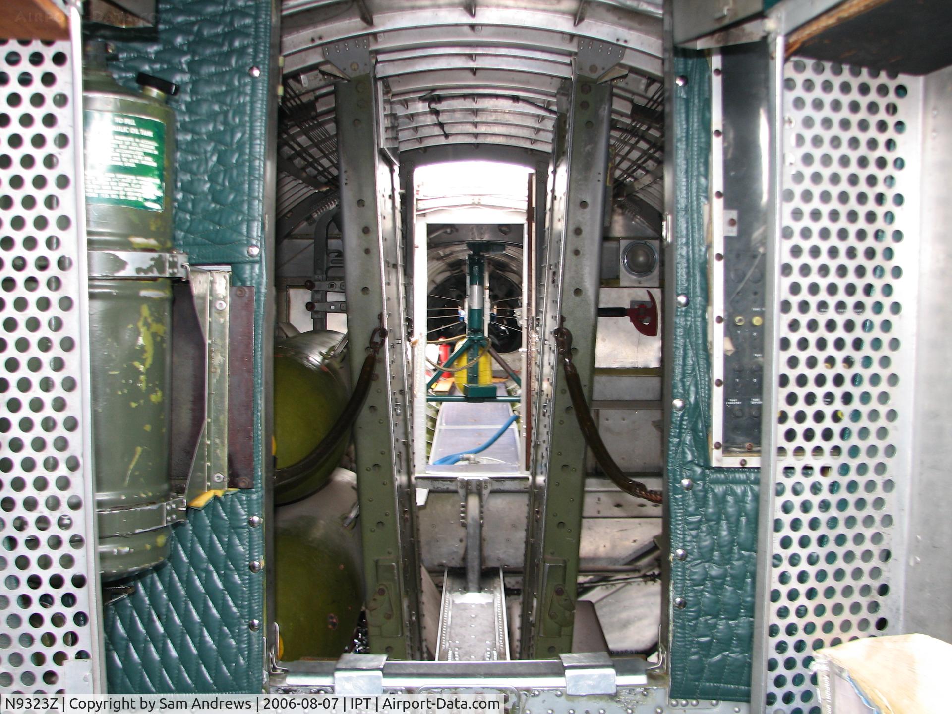 N9323Z, 1944 Boeing B-17G-85-DL Flying Fortress C/N 32155, Looking aft from the Flight engineers spot to through the bombay and waist gunners station to the tail