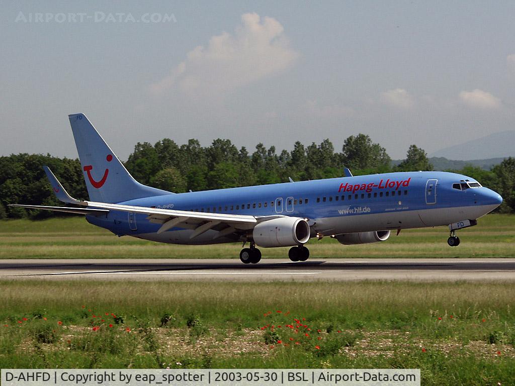 D-AHFD, 1998 Boeing 737-8K5 C/N 27978, inbound from PMI