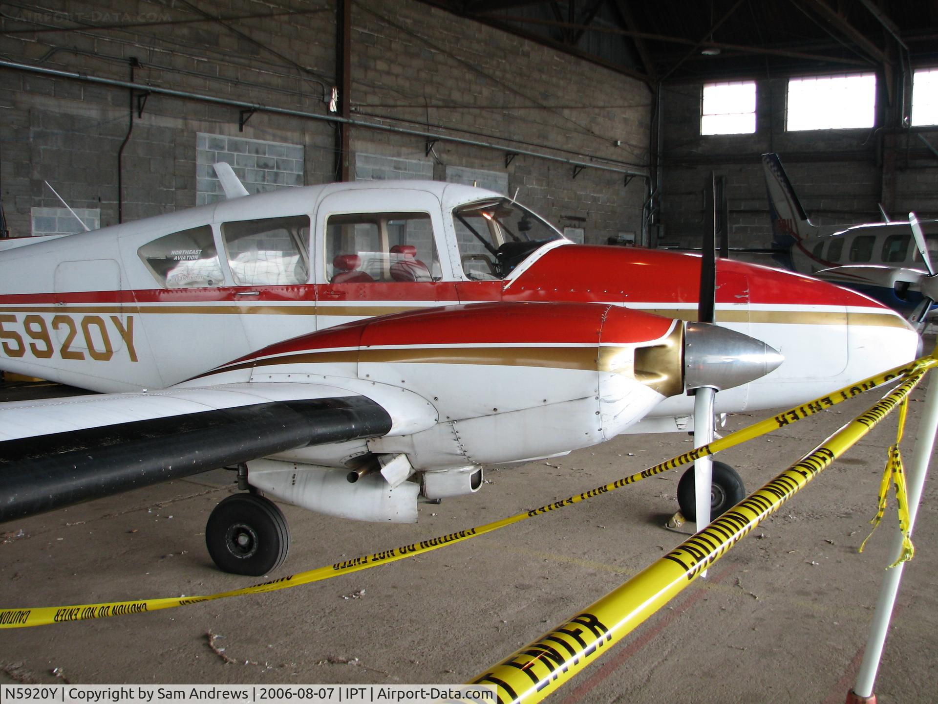 N5920Y, 1965 Piper PA-23-250 C/N 27-3077, In the hangar