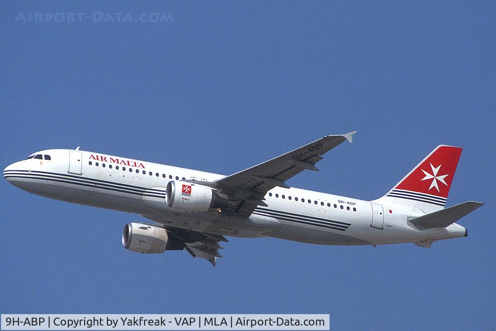 9H-ABP, 1990 Airbus A320-211 C/N 112, Air Malta Airbus A320 taking off at Malta