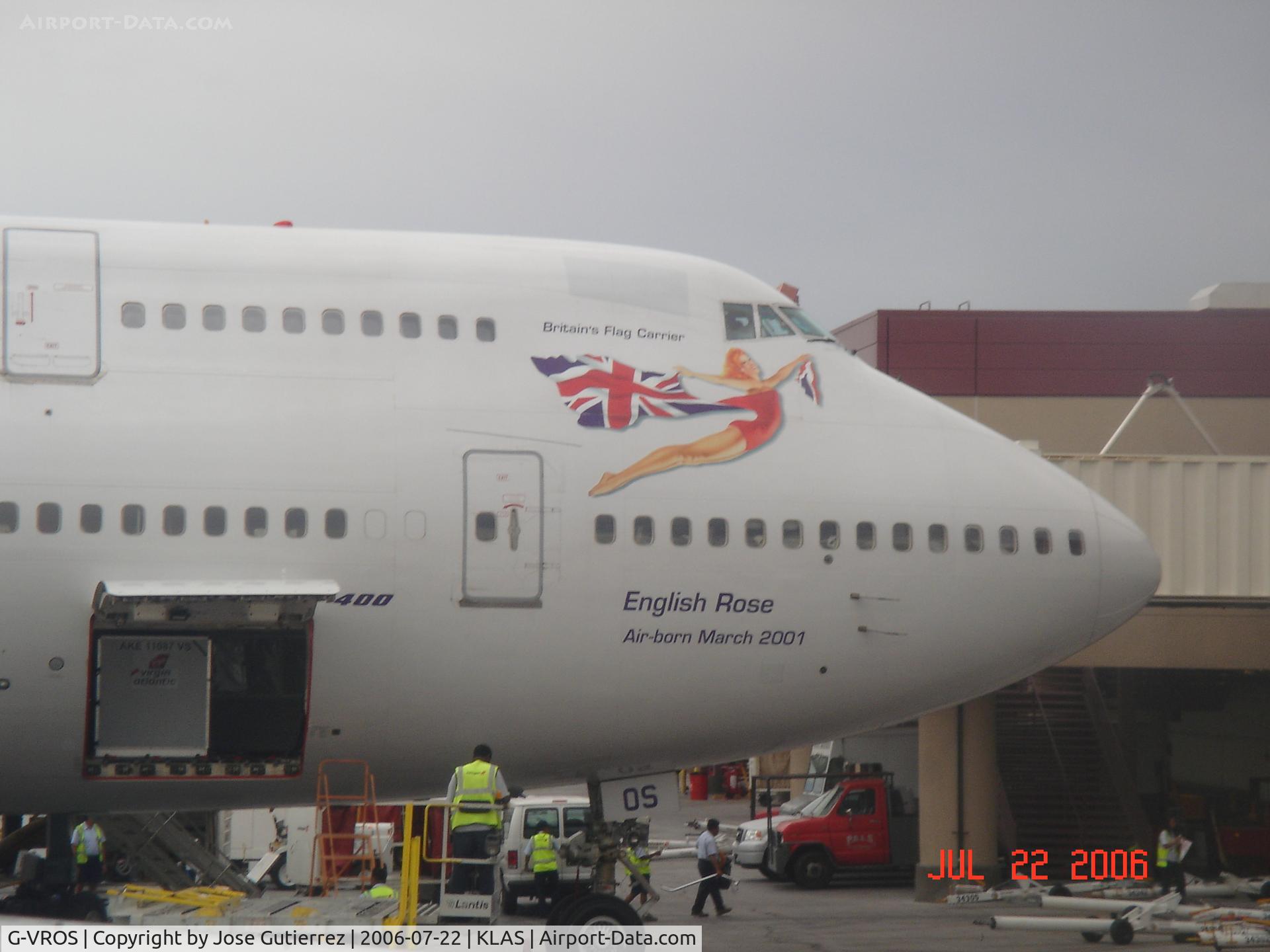 G-VROS, 2001 Boeing 747-443 C/N 30885, The Giant Boeing 747-443 Known As A Virgin Atlantic (G-VROS) Variation Parked At Las Vegas McCarran International Airport (KLAS)