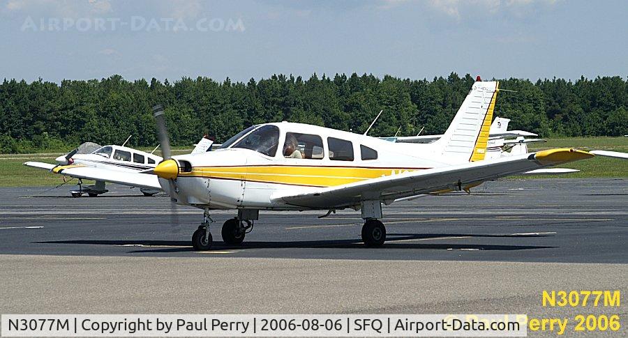 N3077M, 1977 Piper PA-28-161 Cherokee Warrior II C/N 28-7816335, Turning the engine, checking the instruments
