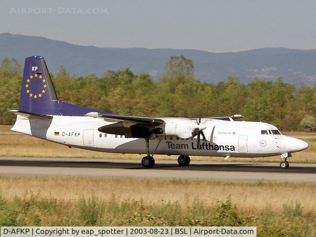 D-AFKP, 1991 Fokker 50 C/N 20235, Departing to MUC