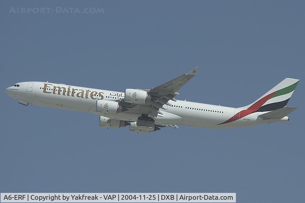 A6-ERF, 2001 Airbus A340-541 C/N 394, Emirates Airbus 340-500