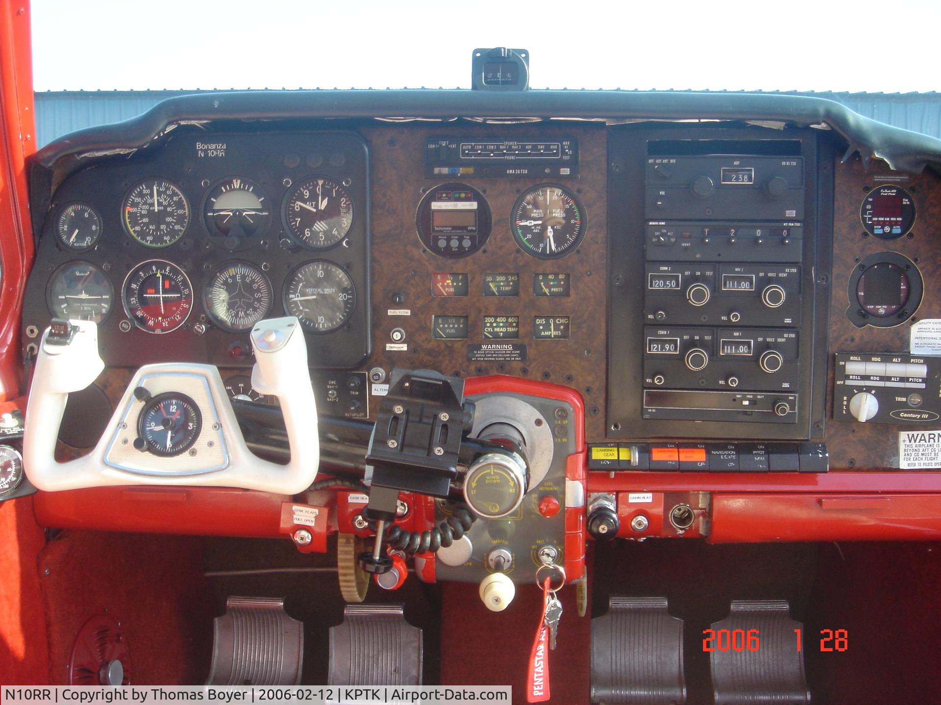 N10RR, 1954 Beech E35 C/N D-3706, Instrument Panel