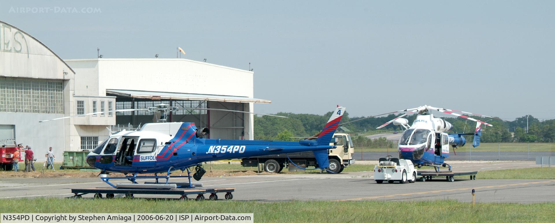 N354PD, 2004 Eurocopter AS-350B-2 Ecureuil C/N 3889, N354PD Readies to go while N3PD awaits...