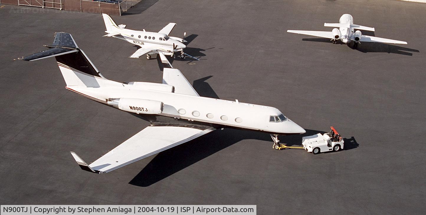 N900TJ, 1977 Gulfstream IIB C/N 199, At the Garrett Ramp, 900TJ readies for pushback...