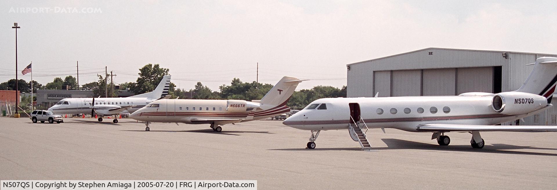N507QS, 2000 Gulfstream Aerospace G-V C/N 625, Typical busy day at Atlantic, G-V, CL-600 & Saab 340