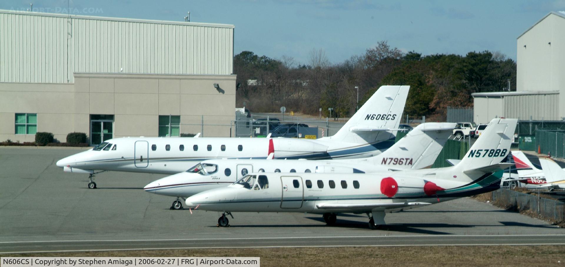 N606CS, 2006 Cessna 680 Citation Soveregin C/N 680-0061, Typical busy day at Atlantic, C550, Hawker 400 & C680