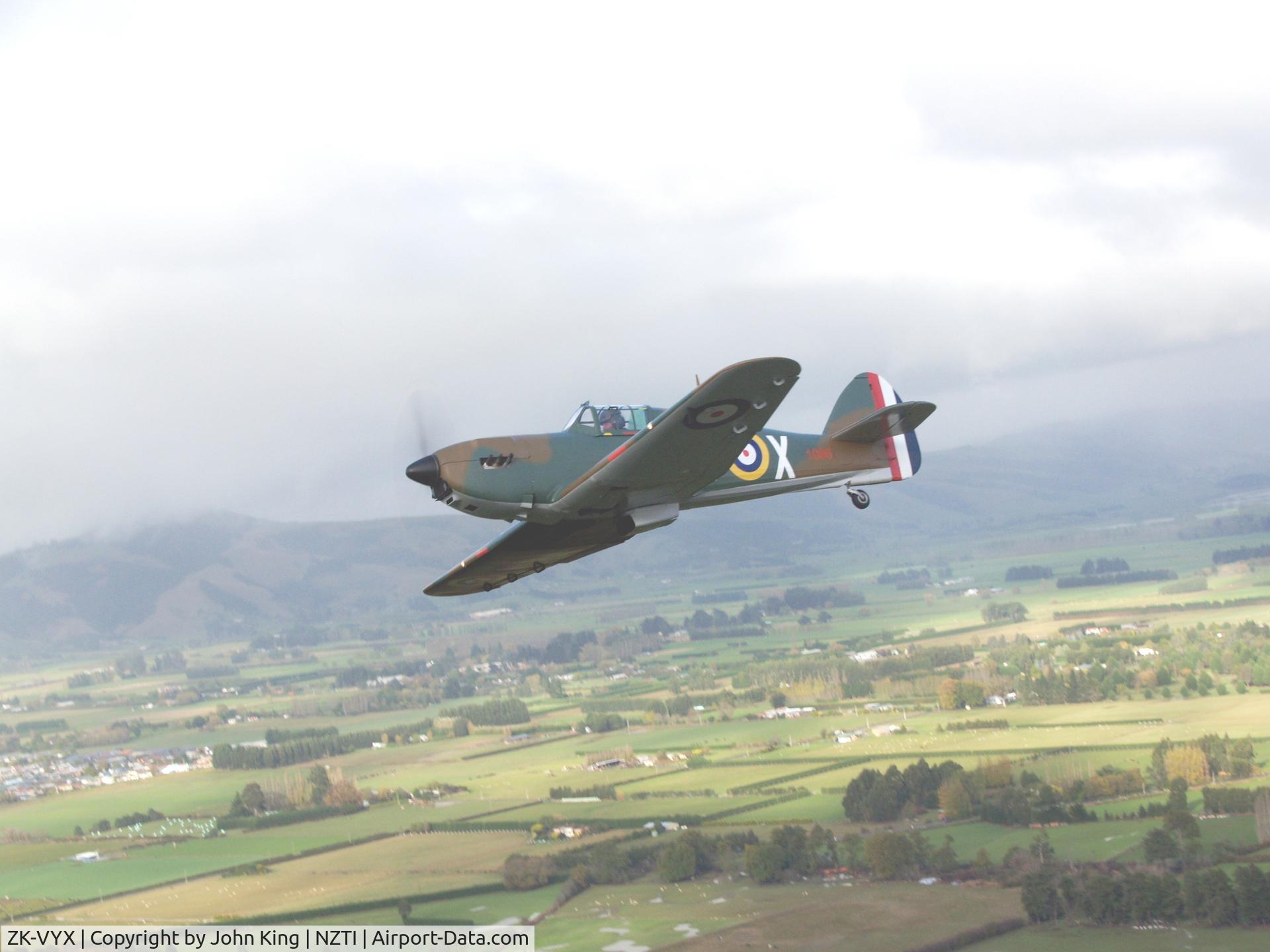 ZK-VYX, 2006 Sindlinger HH-1 Hawker Hurricane 5/8 Scale C/N 1096, Owner:- Bob Gibson Mosgiel new Zealand