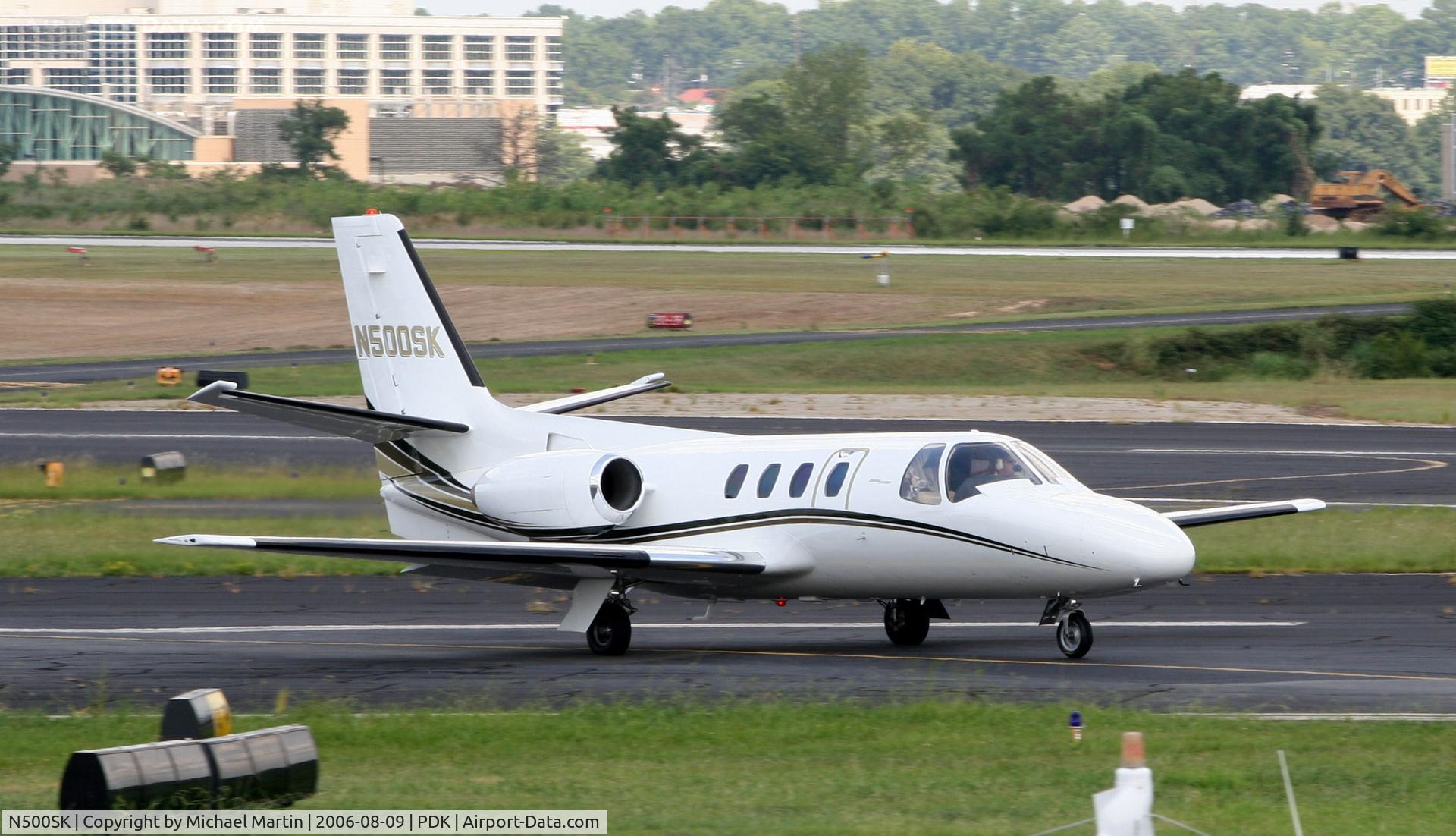 N500SK, 1973 Cessna 500 C/N 500-0129, Taxing to Runway 2R