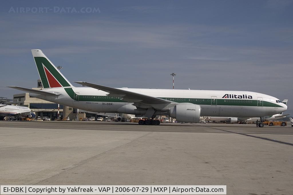 EI-DBK, 2003 Boeing 777-243/ER C/N 32783, Alitalia Boeing 777-200