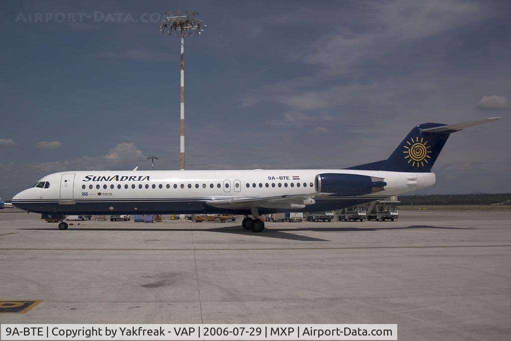 9A-BTE, 1992 Fokker 100 (F-28-0100) C/N 11416, Sunadria Fokker 100