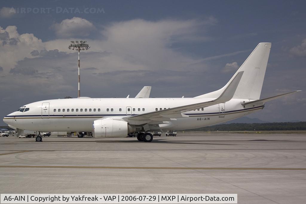 A6-AIN, 1999 Boeing 737-7Z5 BBJ C/N 29268, United Arab Emirates Boeing 737-700 winglets