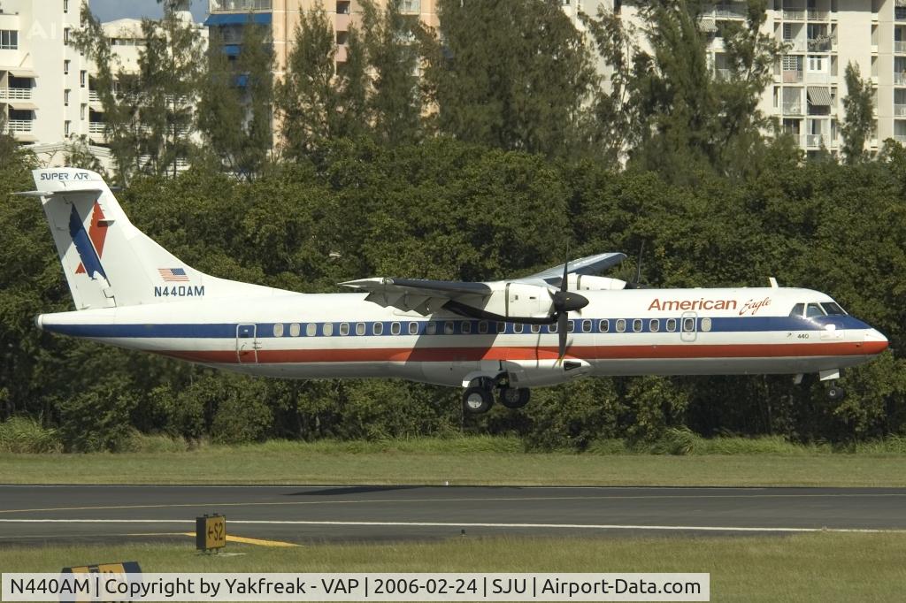N440AM, 1994 ATR 72-212 C/N 440, American Eagle ATR72 at SJU