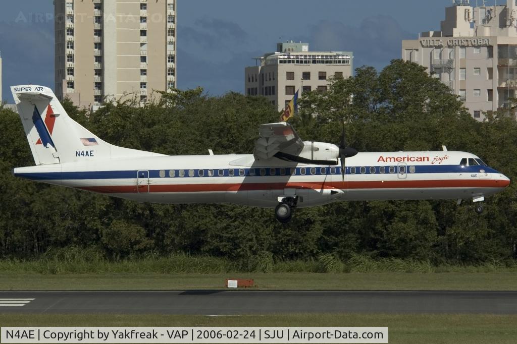 N4AE, 1991 ATR 72-212 C/N 244, American Eagle ATR72 at SJU