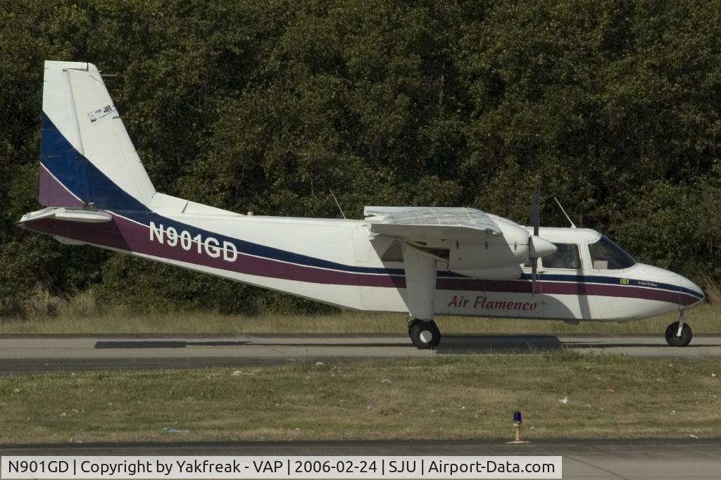 N901GD, 1977 Britten-Norman BN-2A-26 Islander C/N 855, BN2 Islander taxying to the runway