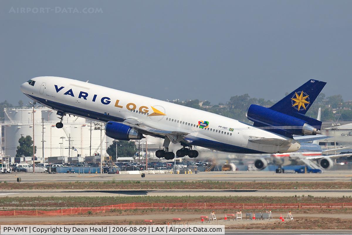 PP-VMT, 1980 McDonnell Douglas DC-10-30F C/N 47841, VarigLog Cargo PP-VMT (FLT VRG8999) departing RWY 25R enroute to Manaus Eduardo Gomes Int'l (SBEG), Brazil.