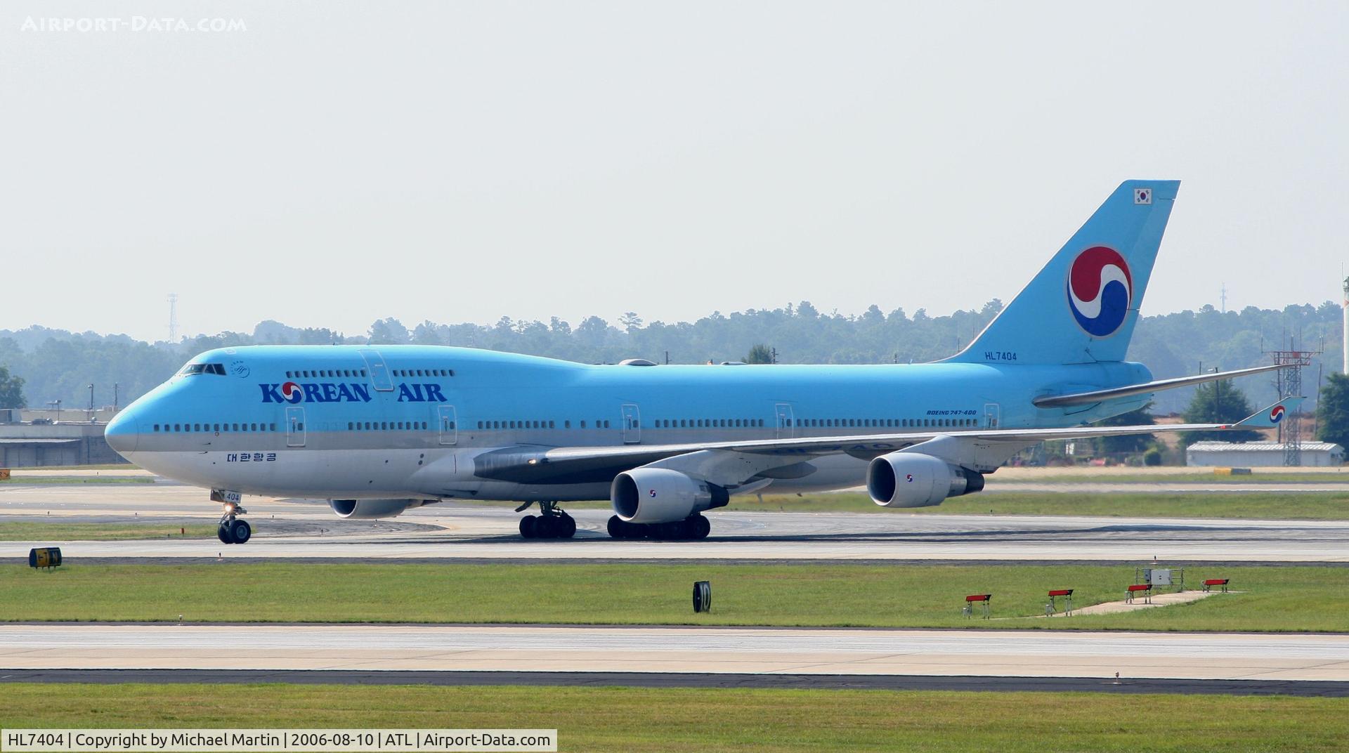 HL7404, 1998 Boeing 747-4B5 C/N 26409, Arriving ATL from RKSI (Incheon)