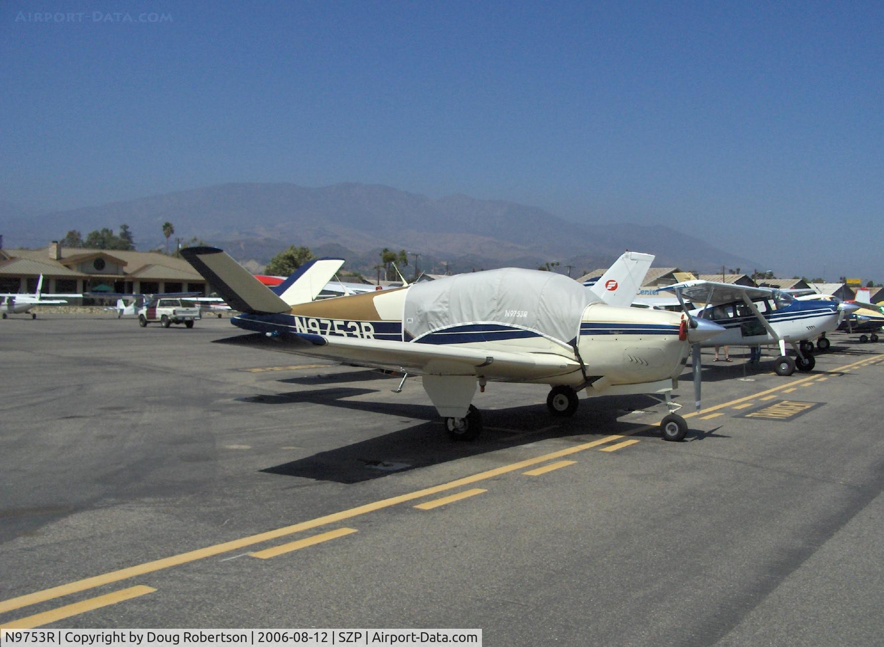 N9753R, 1960 Beech M35 Bonanza C/N D-6241, 1960 Beech M35 BONANZA, Continental IO-470-C 250 Hp, tri-blade prop