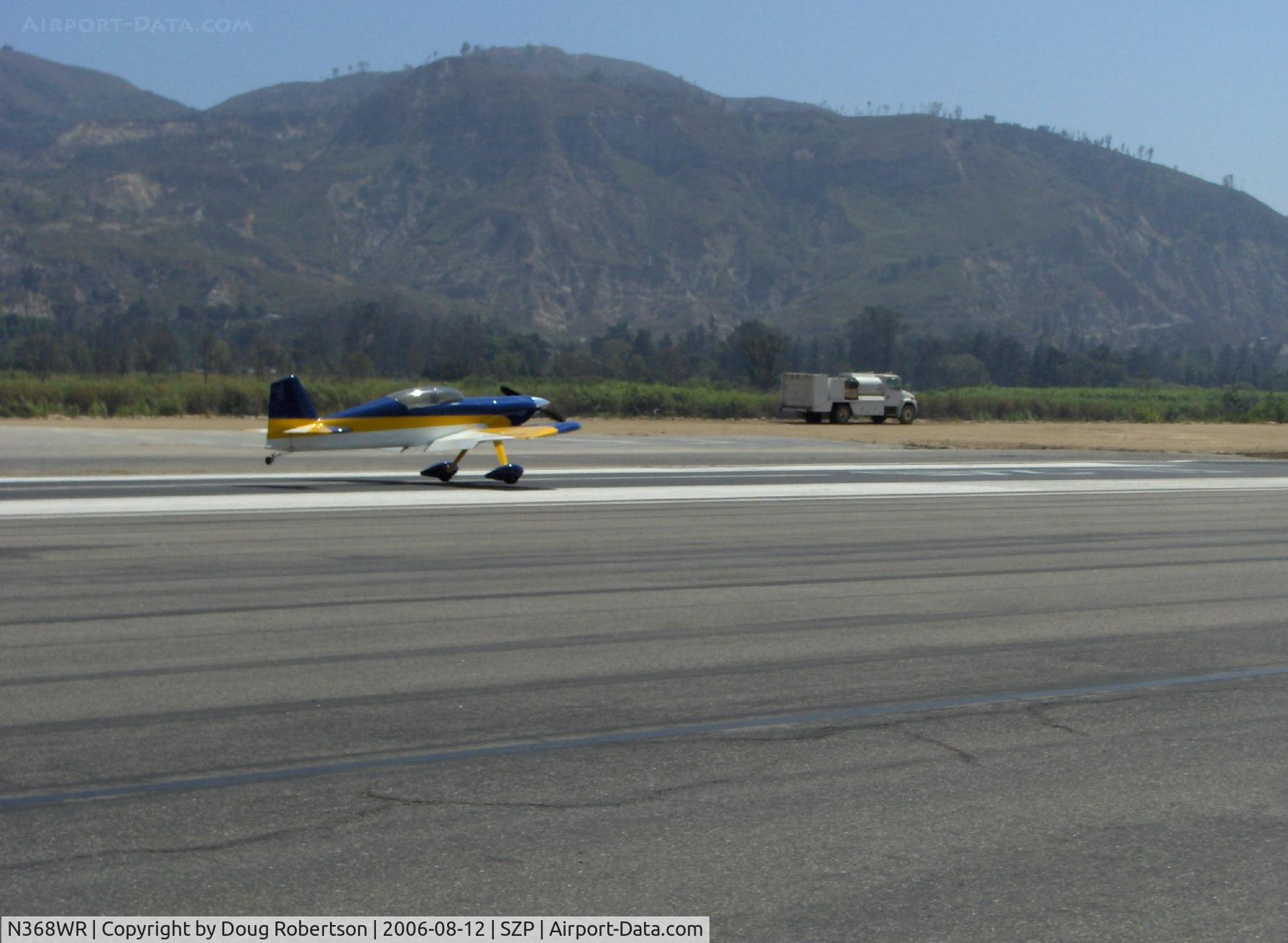N368WR, 2004 Harmon Rocket II C/N 3870, 2004 Richey HARMON ROCKET II, Lycoming IO-540-C 250 Hp, landing roll Runway 22